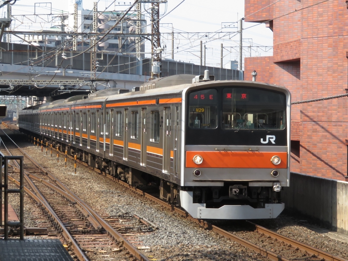 武蔵野線205系 側面方向幕