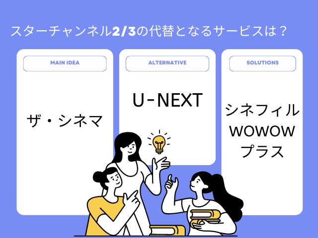 【2024年5月】スターチャンネル2と3が終了?「代替」となるサービスはどれ?