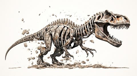 デックスの恐竜図鑑、ティラノサウルス化石