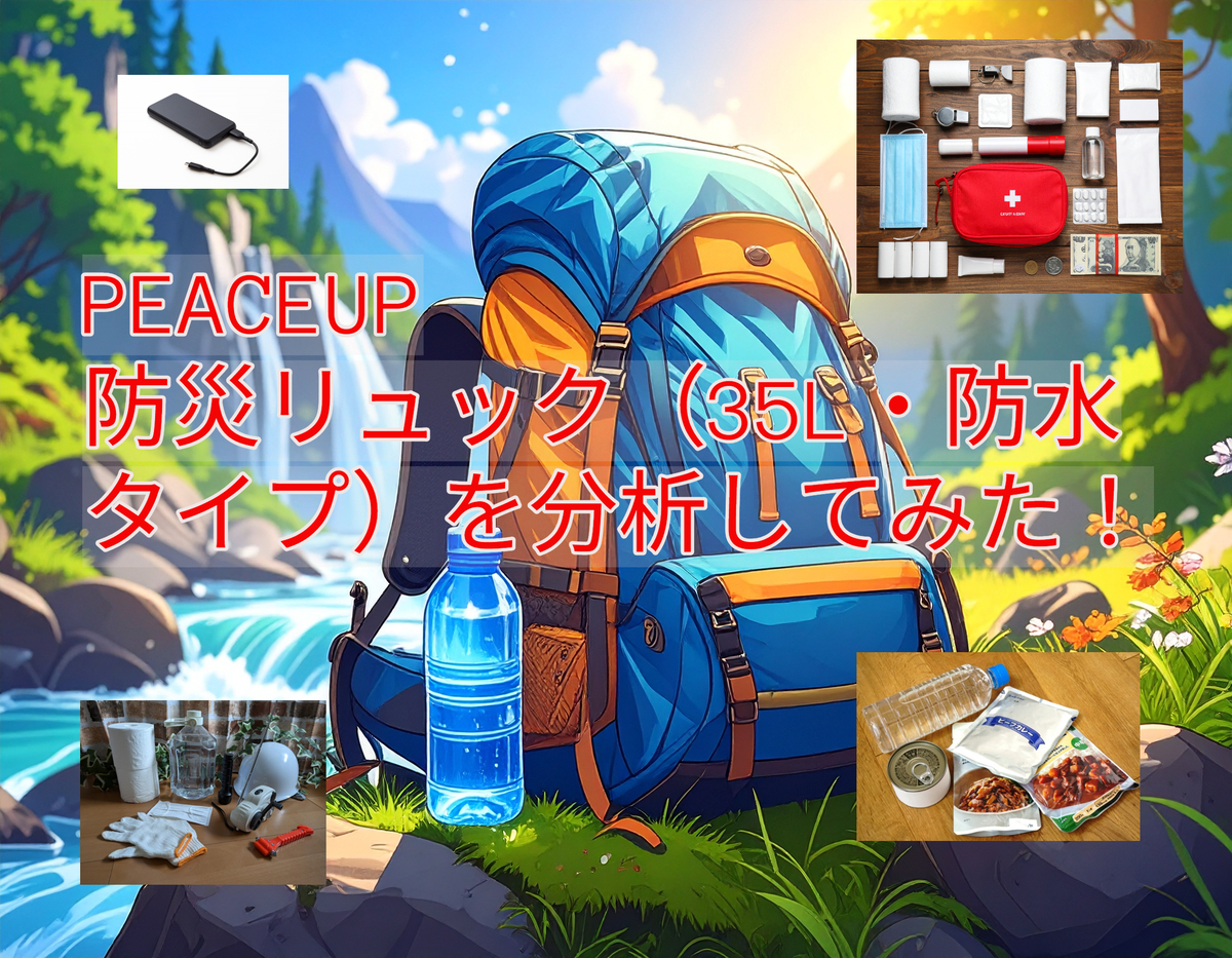 PEACEUP 防災リュック（35L・防水タイプ）