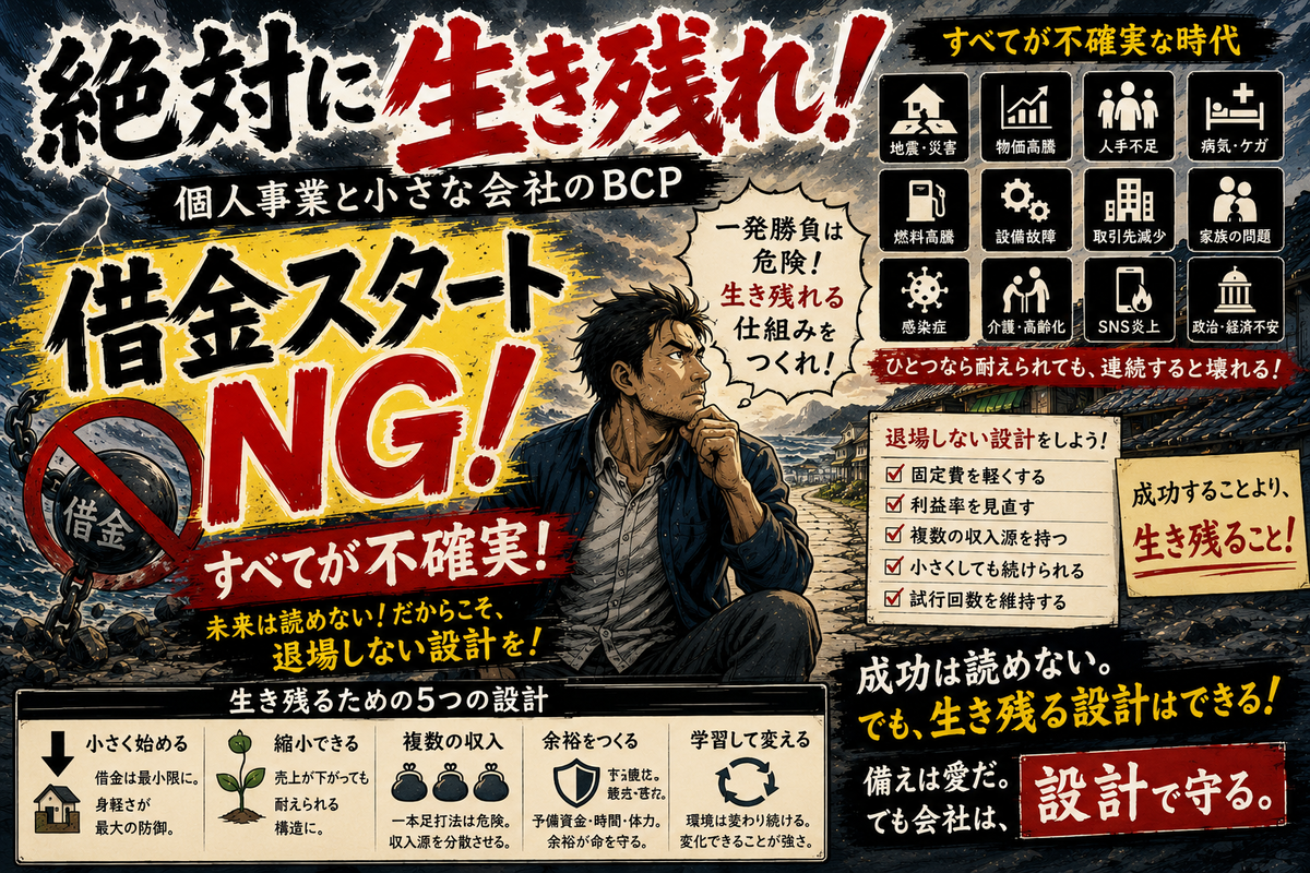 借金で固定費を増やさない！