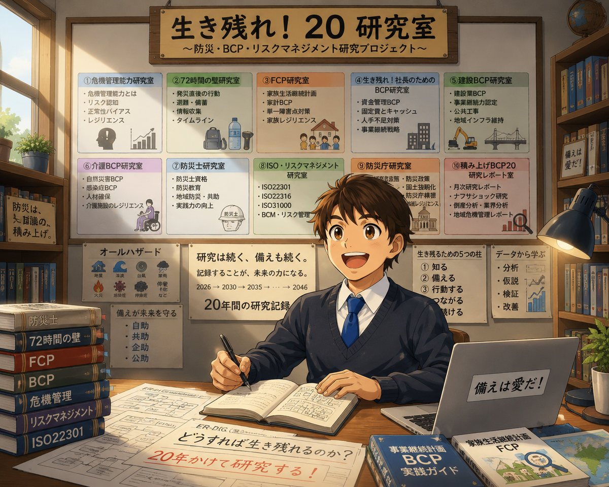 防災・BCP・リスクマネジメント「生き残れ！20研究室」