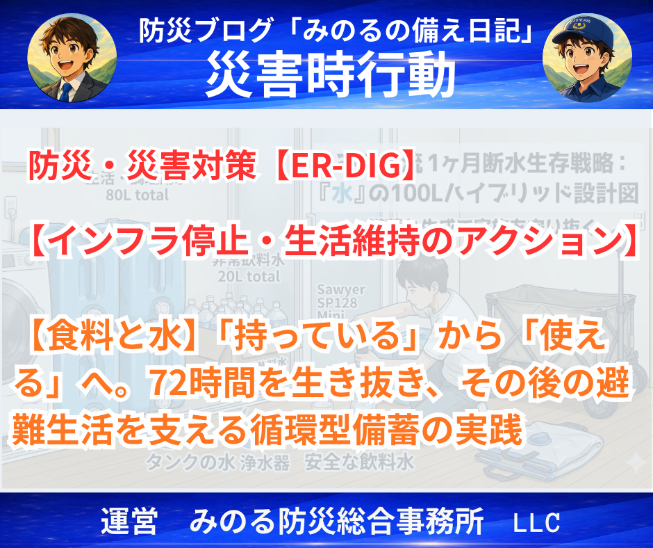 インフラ停止・生活維持のアクション