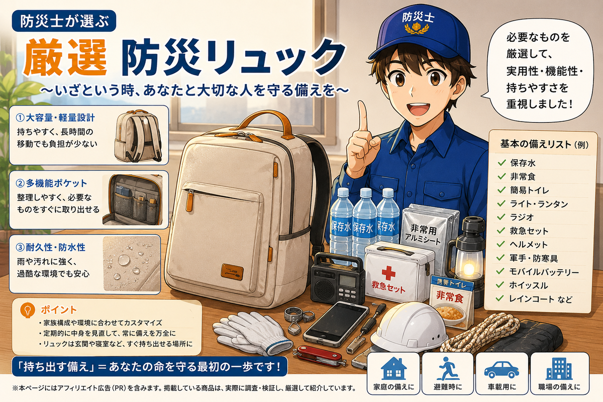 厳選　防災リュック