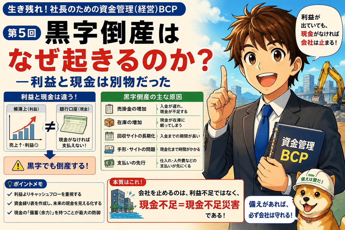 黒字倒産はなぜ起きるのか？