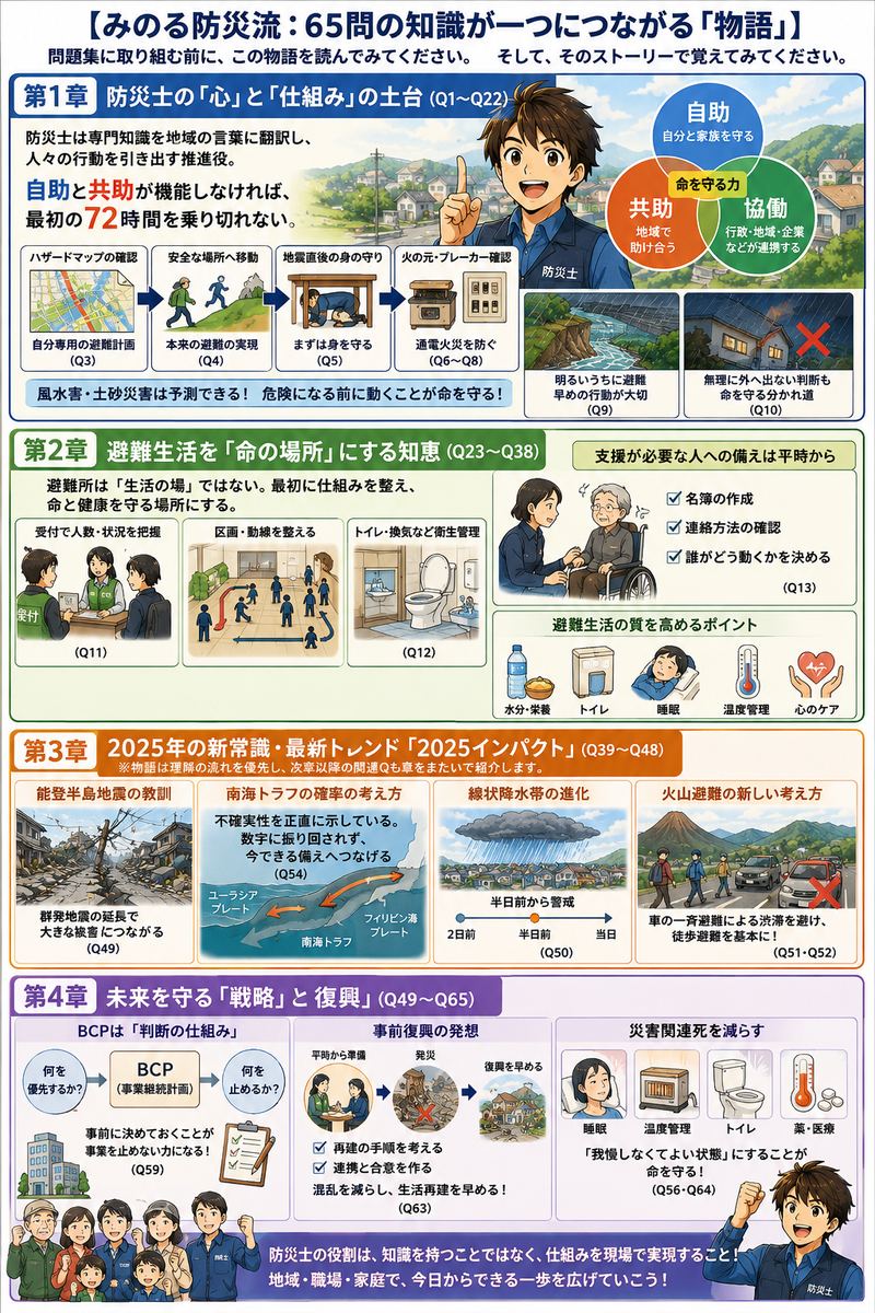65問の流れを「物語」