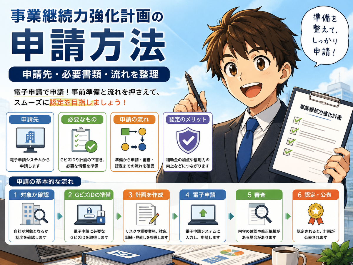 事業継続強化計画の申請方法