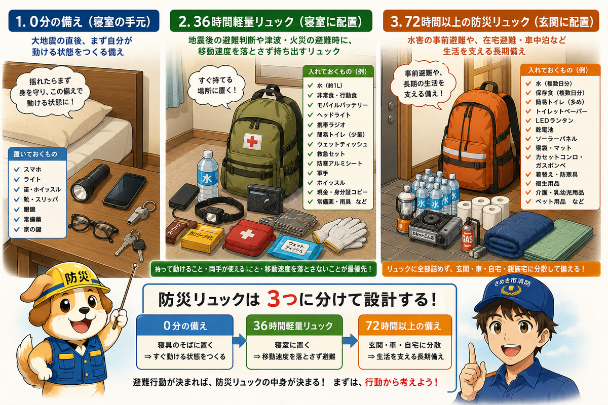 防災リュックは「中身」ではなく「避難行動」から考える