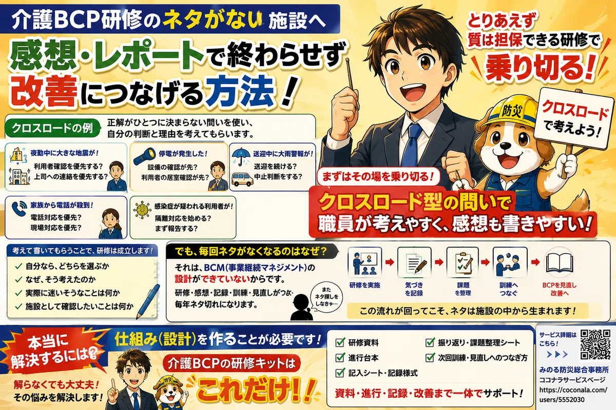 介護BCPd研修でネタ切れになる理由