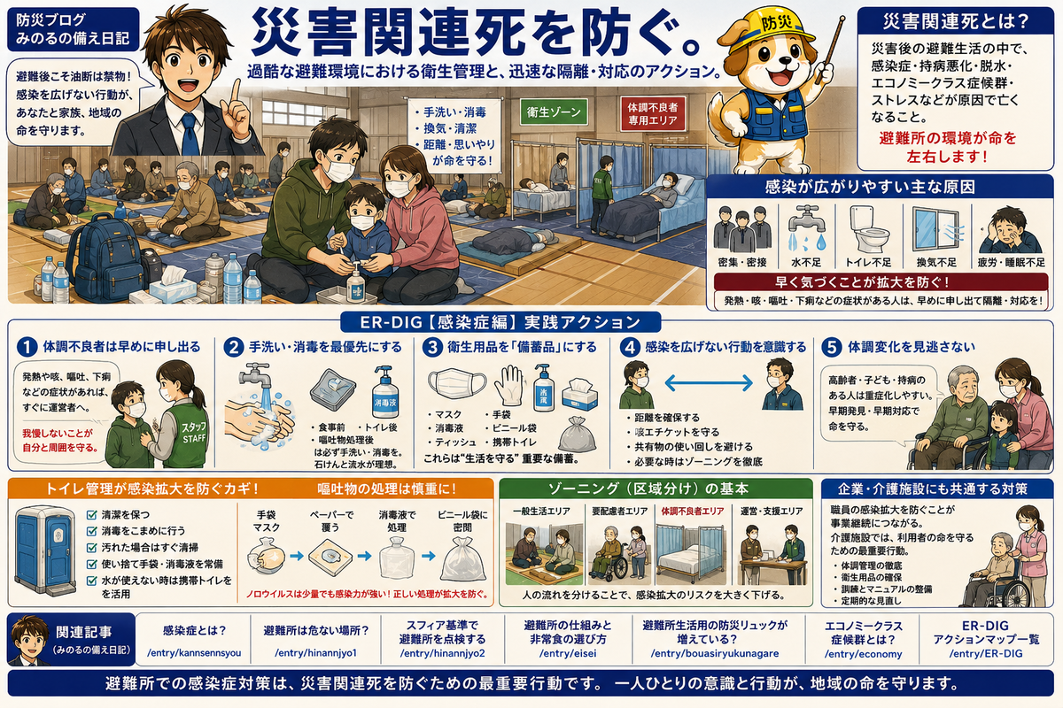 【感染症】災害関連死を防ぐ。