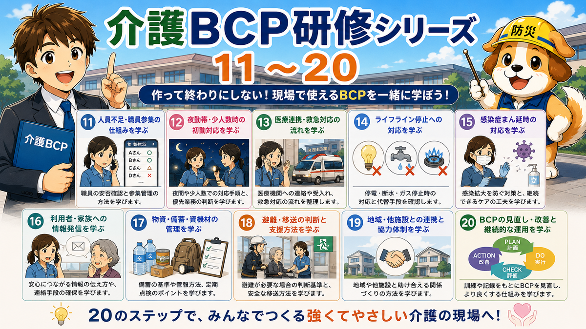 「介護BCP研修シリーズ」 11～20シリーズ