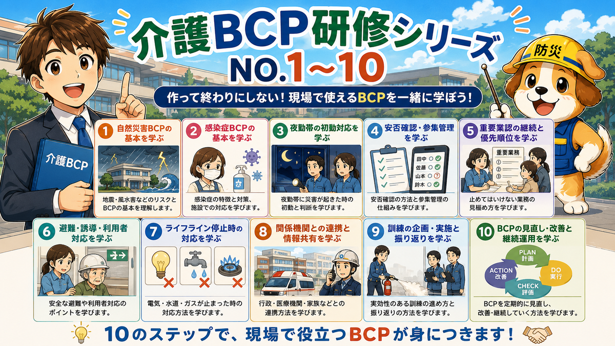 「介護BCP研修シリーズ」 1～10シリーズ