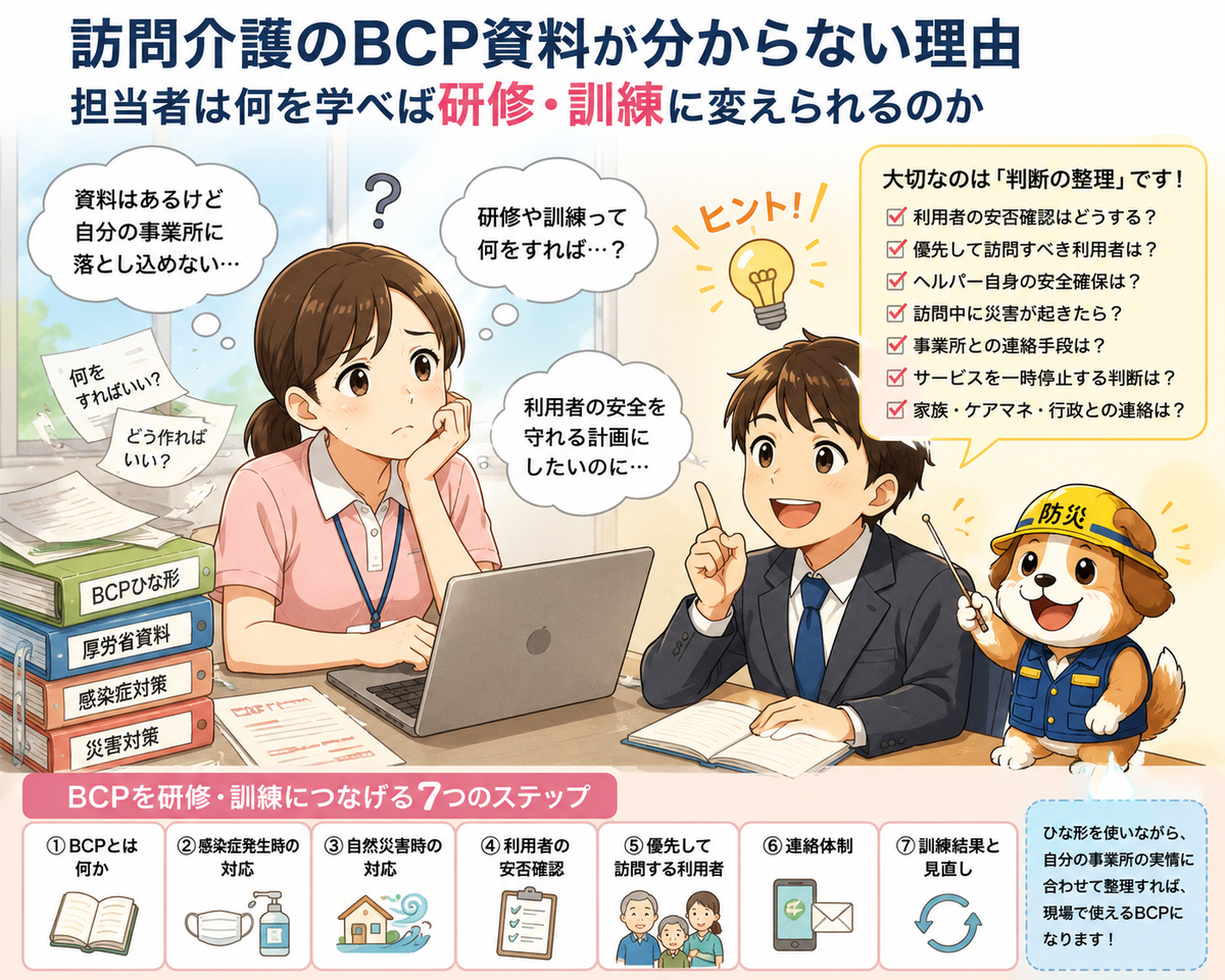 介護BCPで担当者は何を学べば研修・訓練をかえられるのか