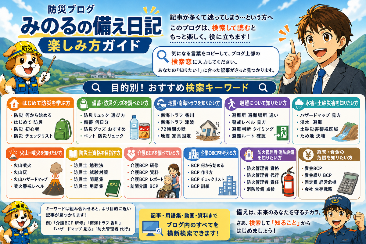 防災ブログ「みのるの備え日記」の楽しみ方ガイド