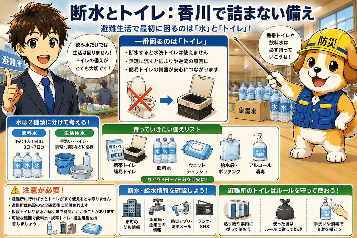 【断水とトイレ】香川で詰まない備え