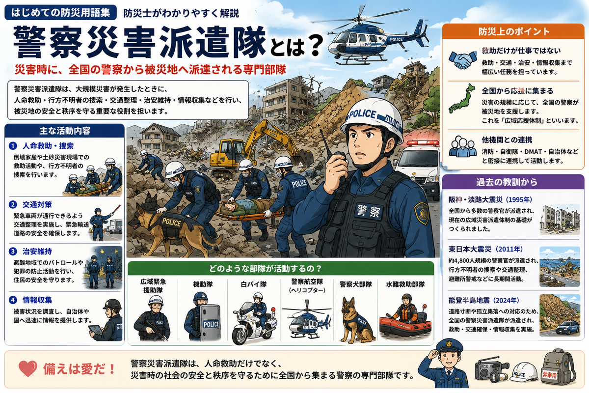 警察災害派遣隊とは？