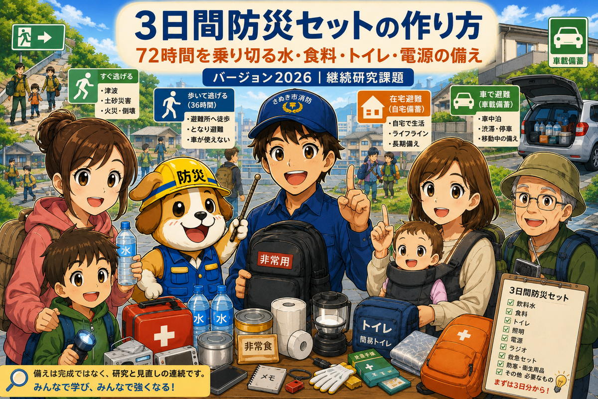 3日間防災セットの作り方