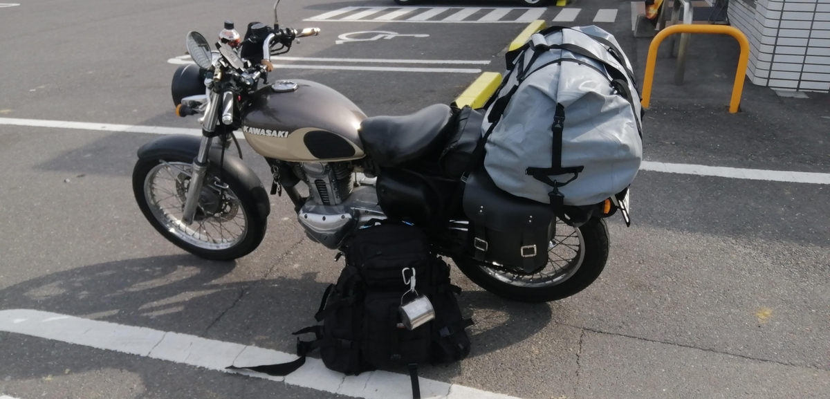 バイクでのキャンプ