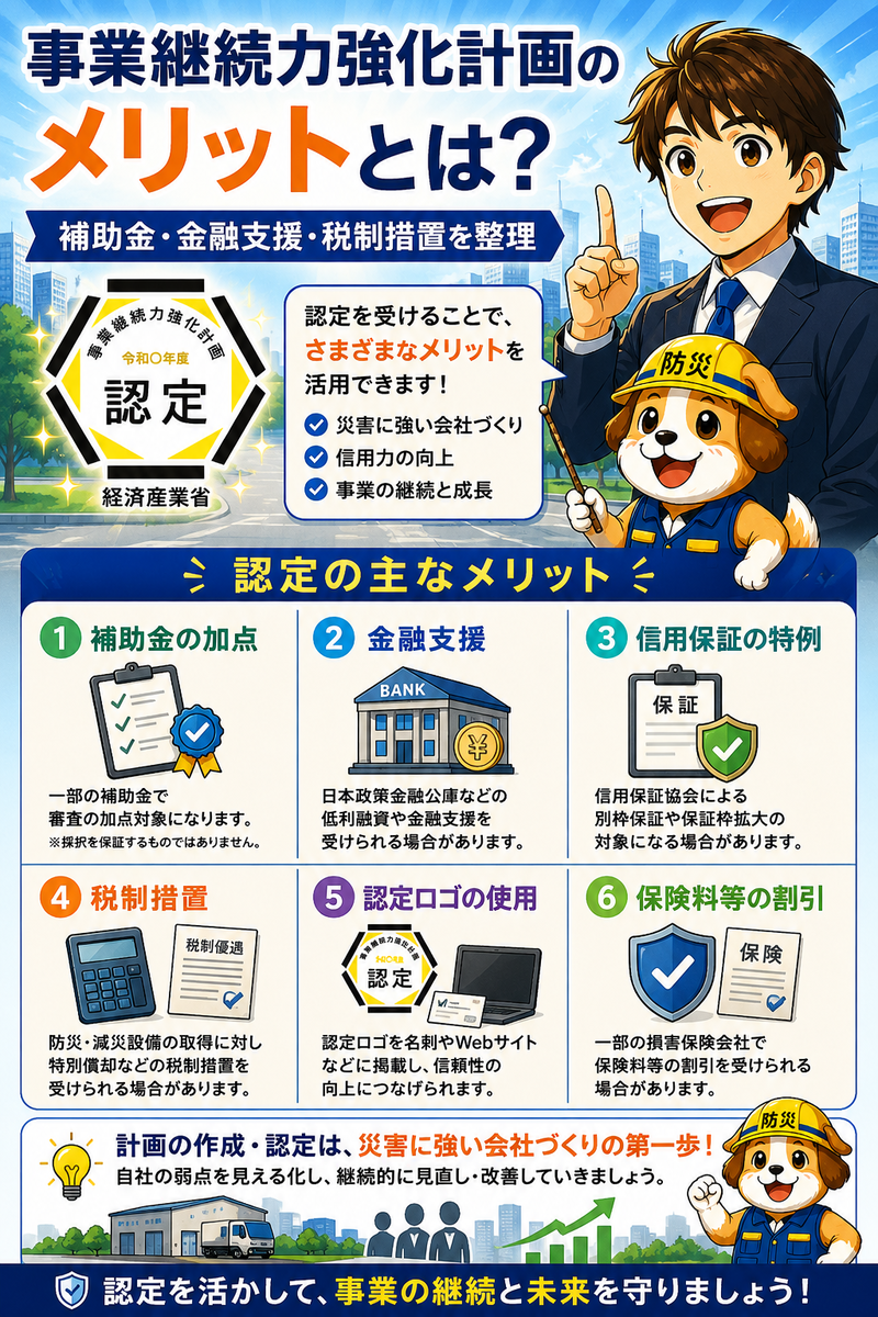 事業継続力強化計画のメリットとは？