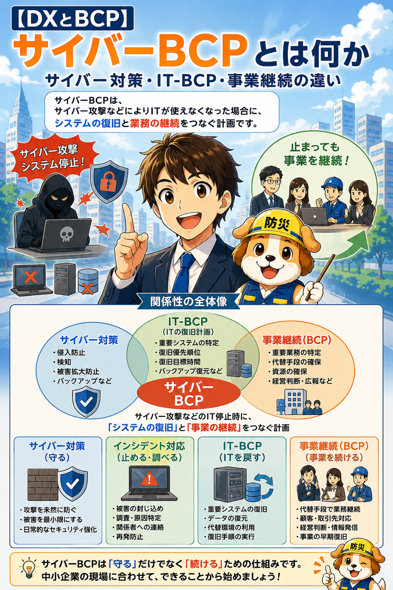 サイバー対策・IT-BCP・事業継続の違い