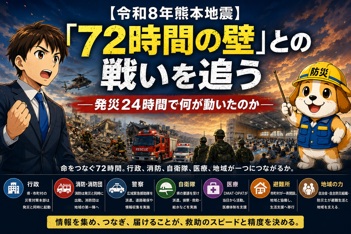 令和８年熊本地震　７２時間の壁との戦いを追う！