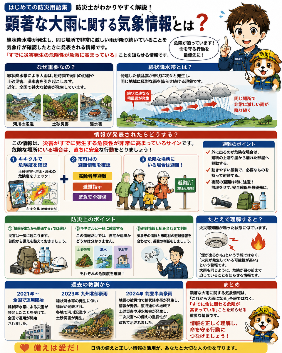 顕著な大雨に関する気象情報とは？