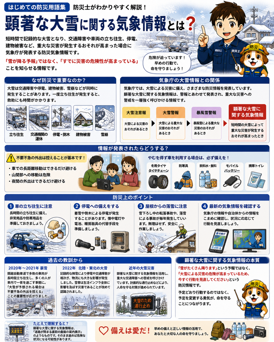顕著な大雪に関する気象情報とは？