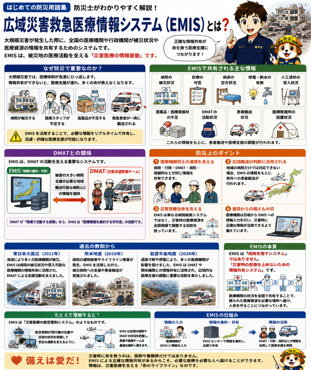 広域災害救急医療情報システム（EMIS）とは？
