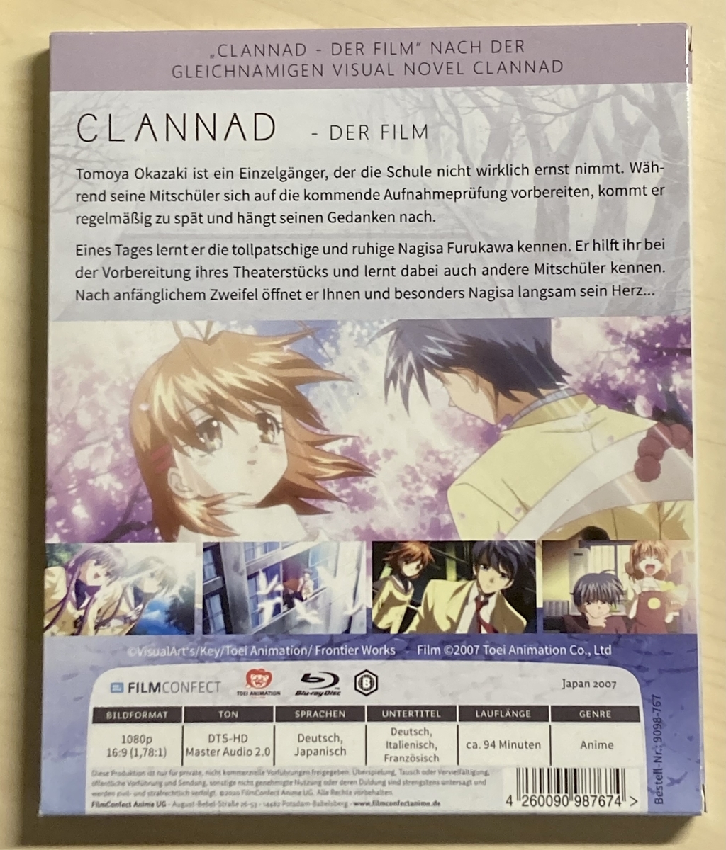 劇場版 CLANNAD』のドイツ語版BDについて - highland's diary