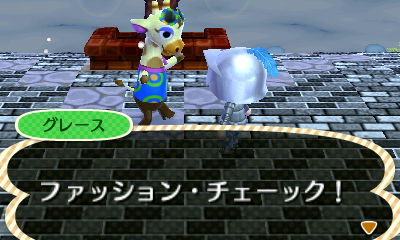 とび森日誌 やっとグレースさんが来てくれた Nocturnal Night