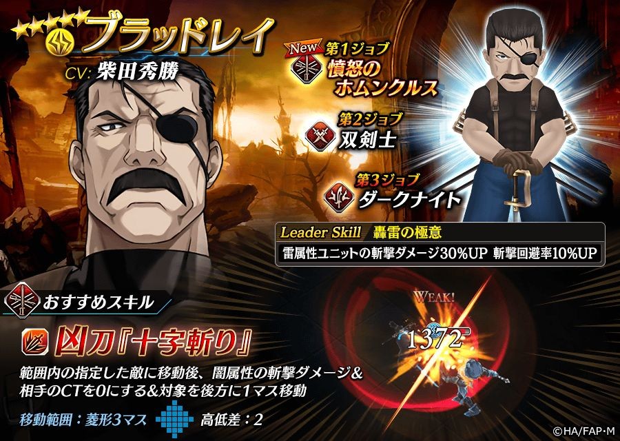 タガタメ ブラッドレイ 評価まとめ 鋼の錬金術師コラボキャラです タガタメの攻略情報まとめてます タガタメ ブラッドレイ 評価まとめ 鋼の錬金術師コラボキャラです タガタメの攻略情報まとめてます