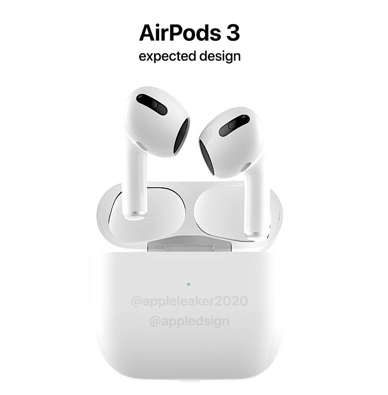 AirPods3の予想レンダリング画像が登場！〜イヤーチップ無しの装着感が