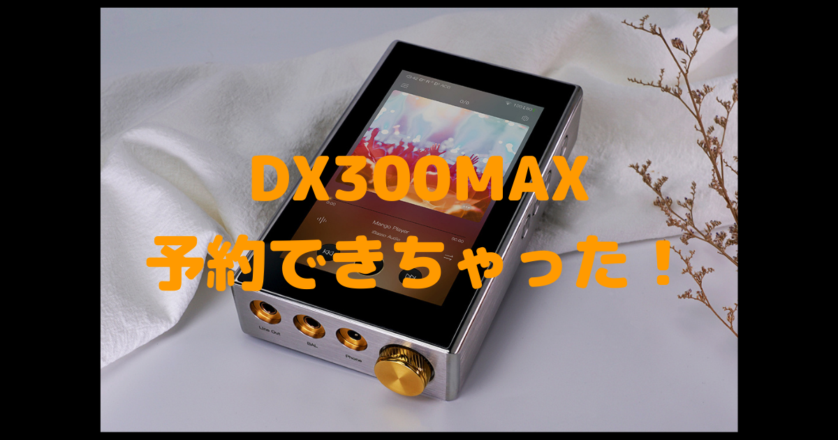 日本100台限定販売のibasso Dx300max が予約できてしまった話 E イヤホンでは何故か余裕があった 追記 レビュー開始 カスタム Custom でいこう