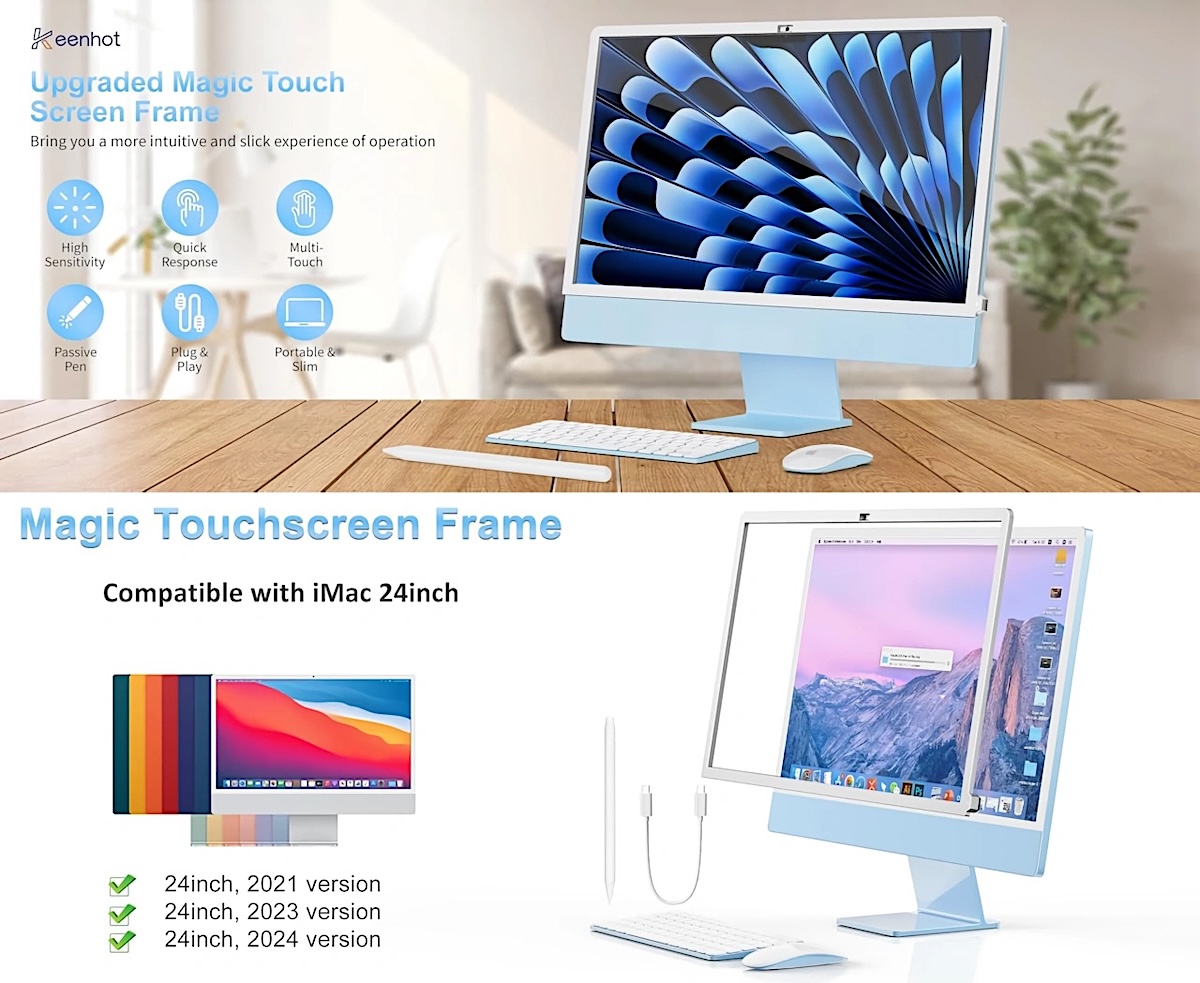 嘘でしょ？ iMac 24インチの画面をタッチスクリーン化できるフレーム