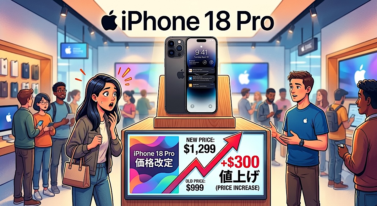 iPhone18 Pro」シリーズは最大「300ドル」の値上げ？〜最悪の説が再