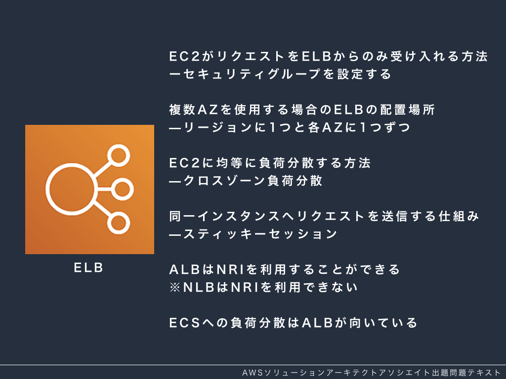 ELBの機能、出題される問題