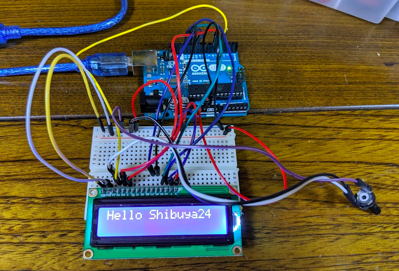 Arduino キャラクタLCDモニタを使ってみる_2