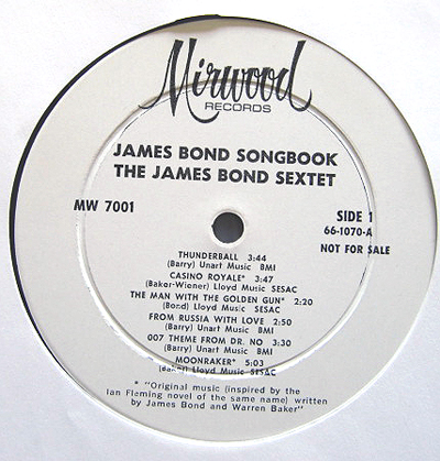 JAMES BOND AND HIS SEXTET / JAMES BOND SONGBOOK ( LP )