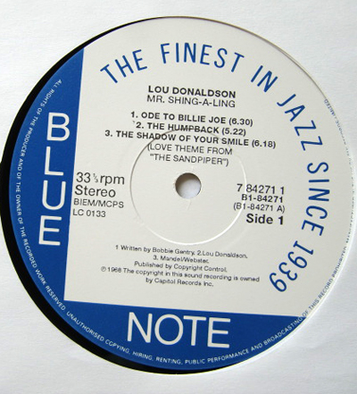 LOU DONALDSON / MR. SHING-A-LING ( UK REISSUEE ) ( LP )