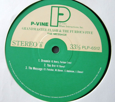 GRANDMASTER FLASH & THE FURIOUS FIVE / THE MESSAGE ( 1989 JAPANESE PRESS ) ( LP )
