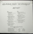 DAVE BENOIT / HEAVIER THAN YESTERDAY ( Reissue ) ( 新品 - 未開封 ) ( LP )