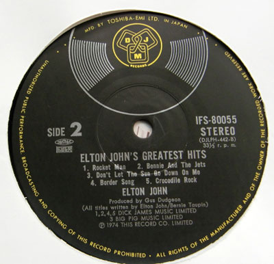 ELTON JOHN / GREATEST HITS ( LP )