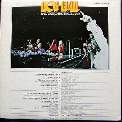 LEON RUSSELL & THE SHELTER PEOPLE / LEON RUSSELL ( 1973 JAPANESE press ) ( LP )