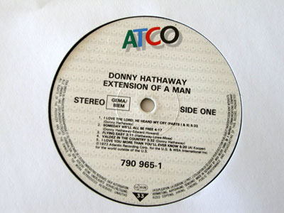 DONNY HATHAWAY / EXTENSION OF A MAN ( 1991-1993？ GERMANY Reissue ) ( LP )