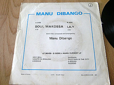 MANU DIBANGO / SOUL MAKOSSA - LILY ( 7 EP )