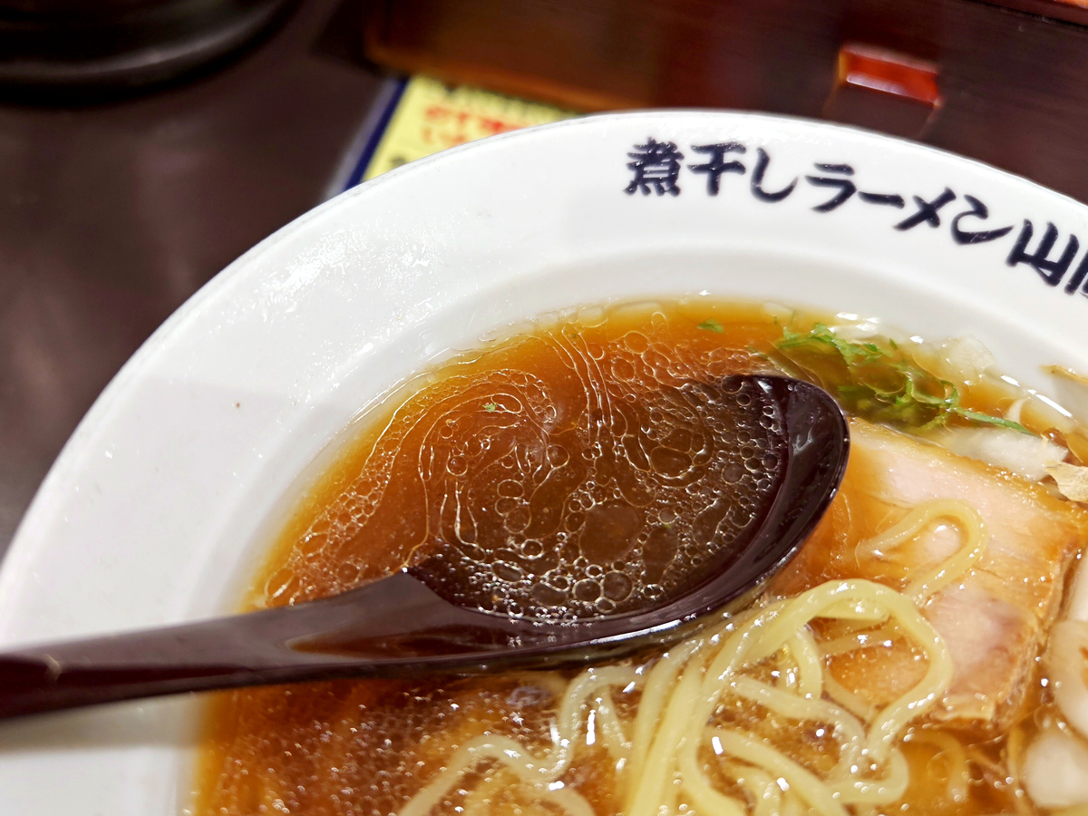 岡山梅干し入りラーメン 限定】あぶり鱧の冷製梅煮干しラーメン＠煮干しラーメン山岡家 狸小路4