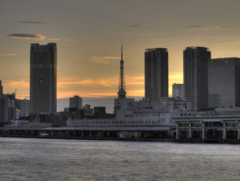 夕焼けと東京タワー