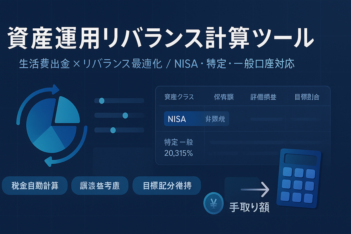 資産運用リバランス計算ツール - eternal-studentのブログ