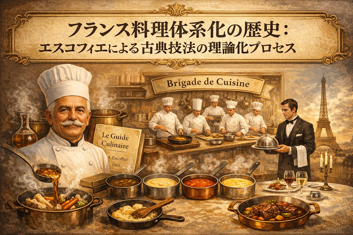 フランス料理体系化の歴史:エスコフィエによる古典技法の理論化