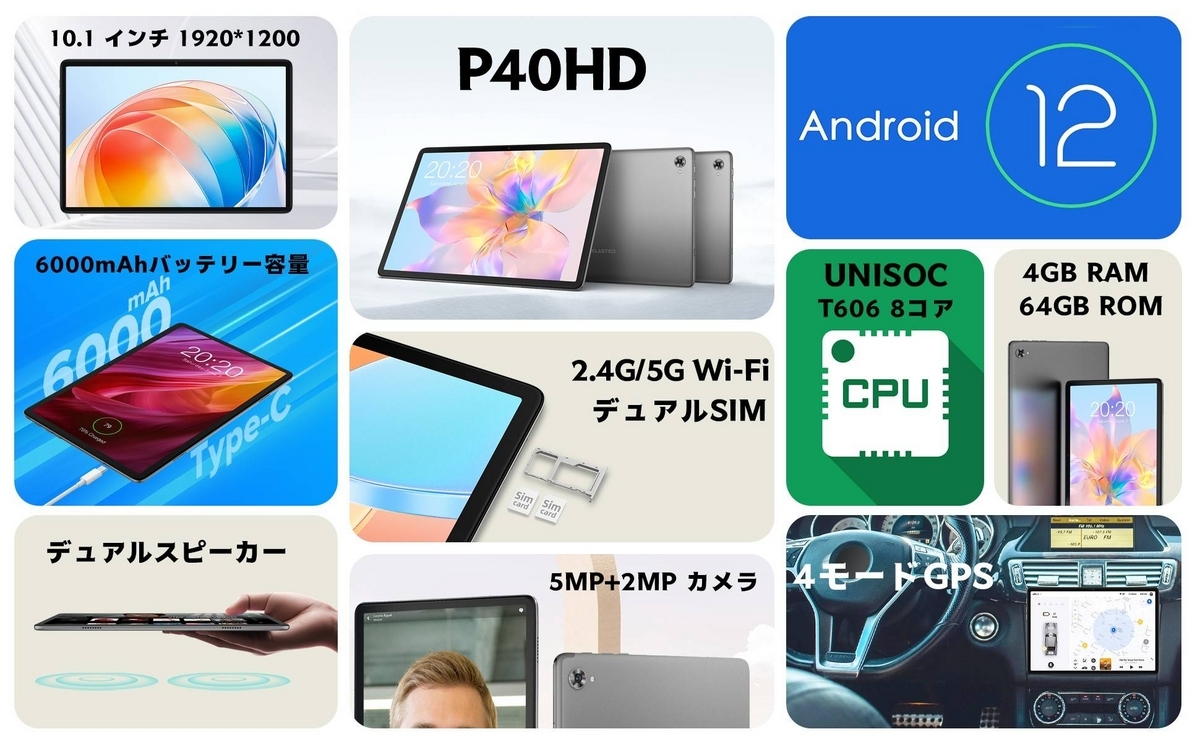 Amazonタイムセール：Android 12タブレット「Teclast P40HD」が割引